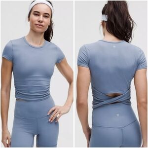 LULULEMON ALL IT TAKES BACK TWIST RIBBED SHORT SLEEVE